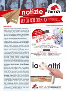 copertina del notiziario n. 21/2018 di AIMA Reggio Emilia