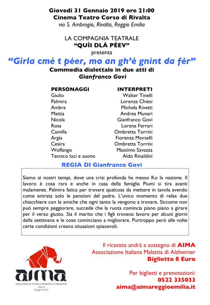 locandina commedia dialettale pro AIMA