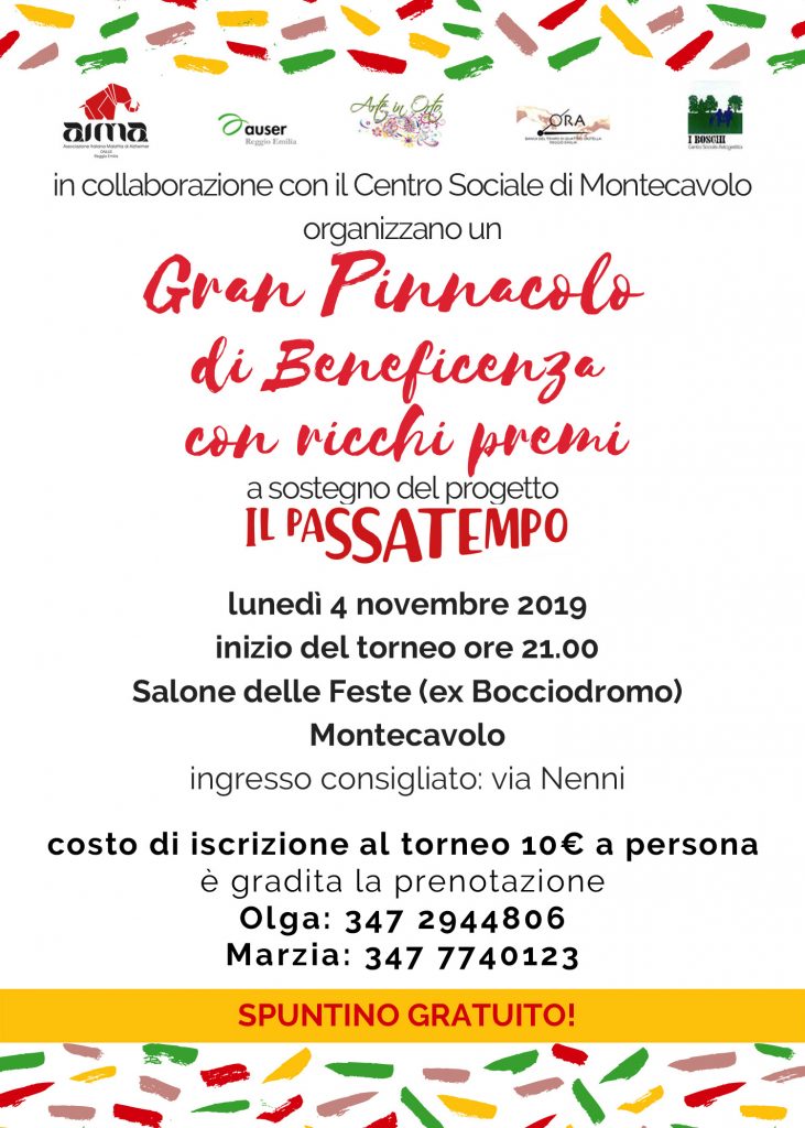 Locandina Gran Pinnacolo di Beneficenza a Montecavolo