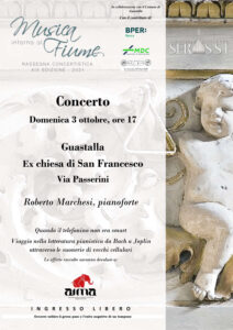 Locandina Concerto 3 ottobre a Guastalla Associazione Serassi per AIMA Reggio Emilia