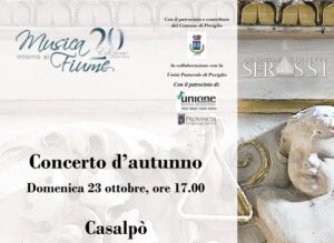 Locandina del Concerto d'Autunno a Casalpò (RE) - Rassegna "Musica Intorno al Fiume" 2022