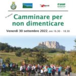Locandina della passeggiata "Camminare per non dimenticare" 2022