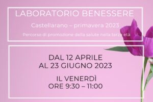 Dettaglio locandina Laboratorio Benessere a Castellarano 2023 | AIMA Associazione Italiana Malattia di Alzheimer Reggio Emilia