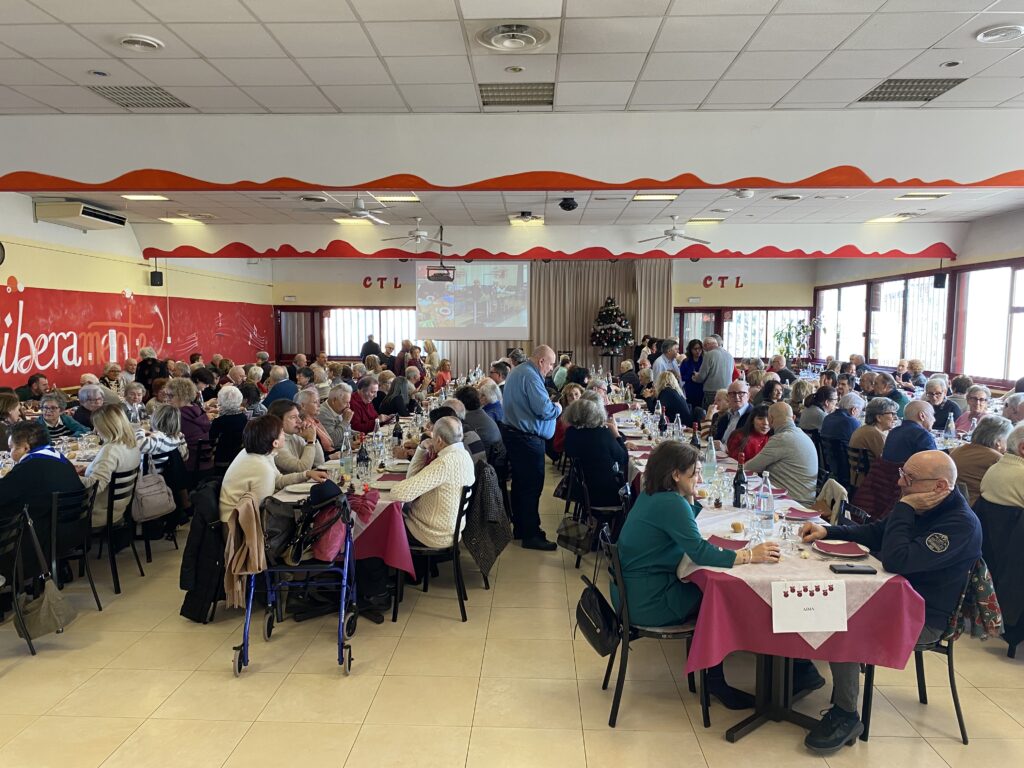 Pranzo di Natale di AIMA Associazione Malattia di Alzheimer Reggio Emilia, sabato 13 dicembre 2025 al CTL di Bagnolo in Piano